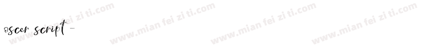 oscer script字体转换